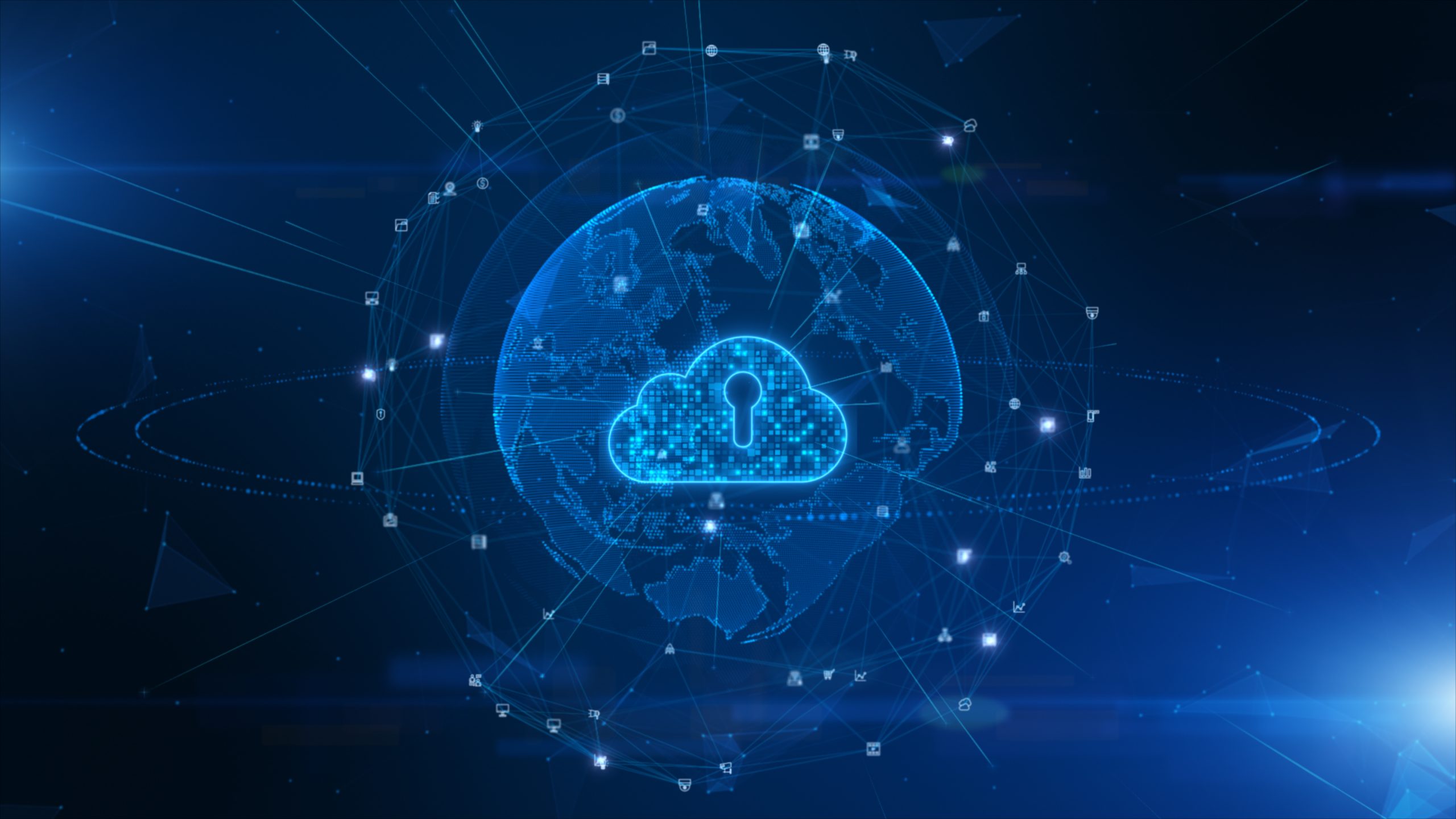 digital cloud computing of cyber security, digital data network
